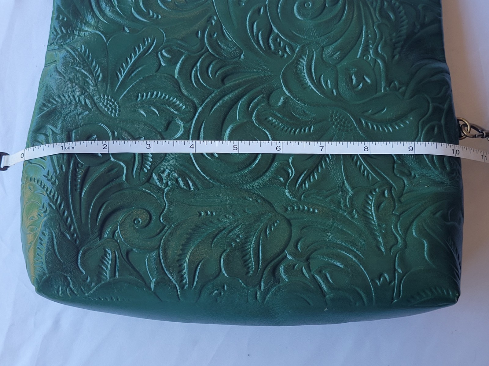 Patricia Nash Cassini Large Wrislet Floral Embossed Olive Green New without Tag