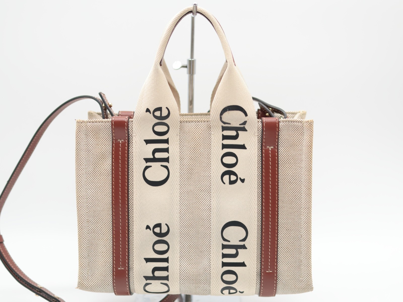 Chloe Hand bag Woody Beige Authentic
