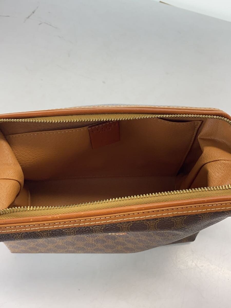 CELINE Macadam Pouch, Brown PVC Leather, All-Over Print, MC97 2