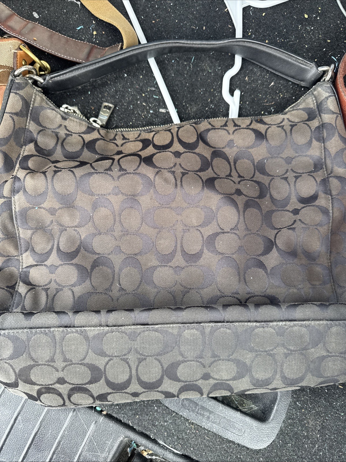 Coach Celeste Convertible Hobo Bag Brown And Black