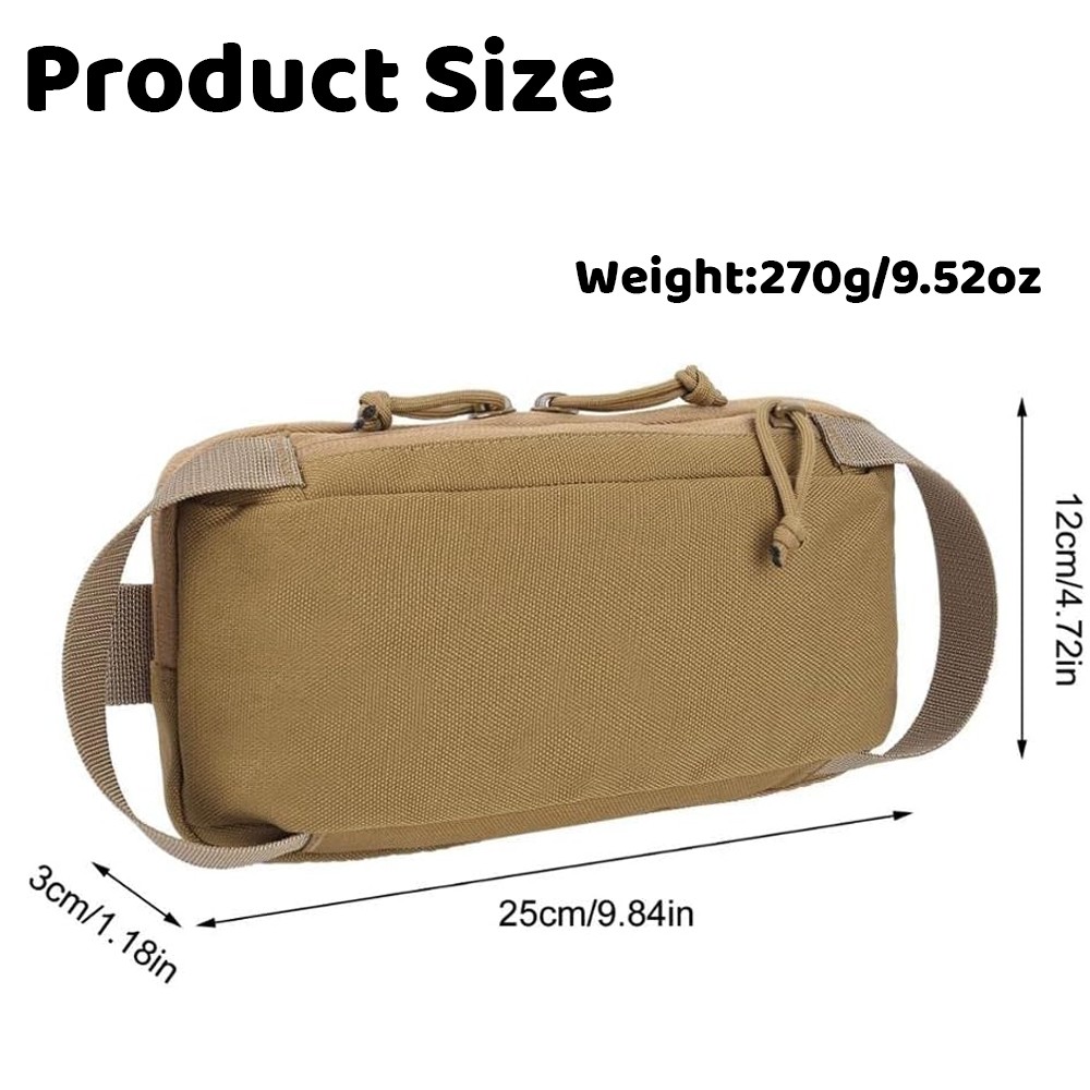 Tactical Sling Chest Pack Bags Molle Daypack Backpack Small Khaki Shoulder Pouch