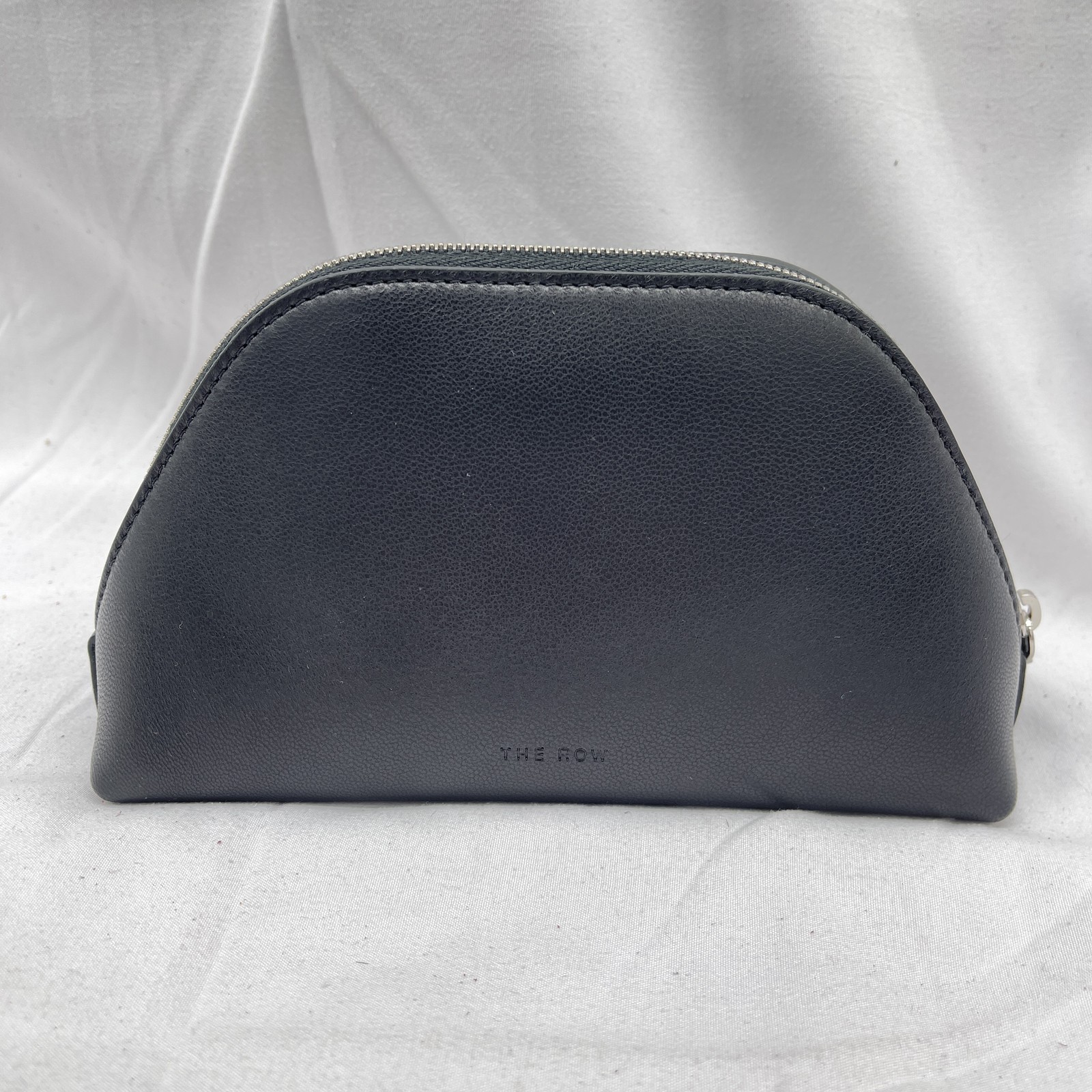 The Row Womens Mini Devon Pouchette Clutch Leather Black
