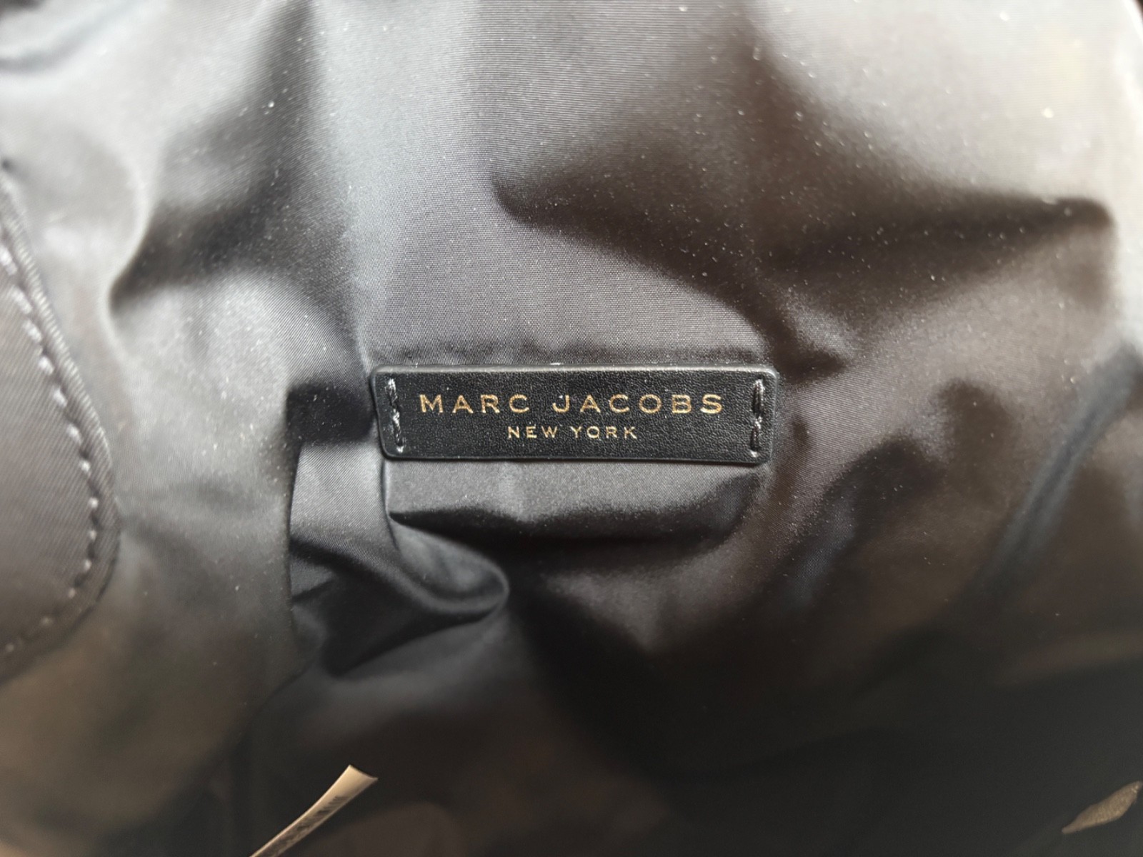 Marc Jacobs Women Mini Natasha Black Nylon Gold Crossbody Bag New without Tags