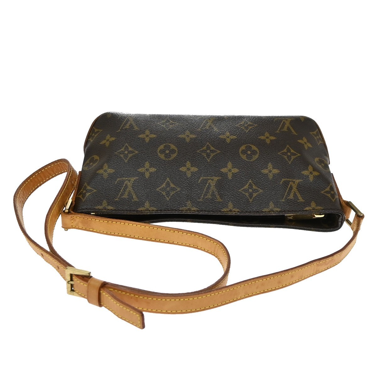 LOUIS VUITTON Logo Trotteur Shoulder Bag Monogram Leather Brown M51240 73KD558