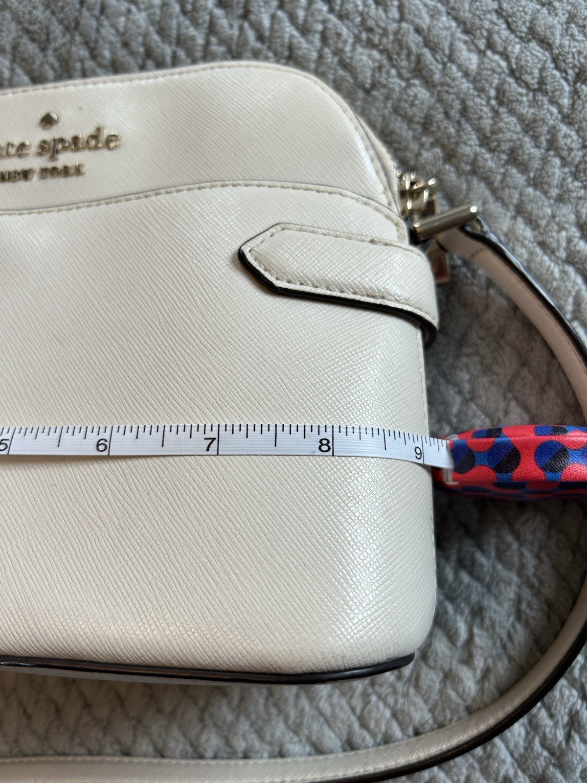kate Spade New York, Off white Small Crossbody Zip Bag Adjustable Strap