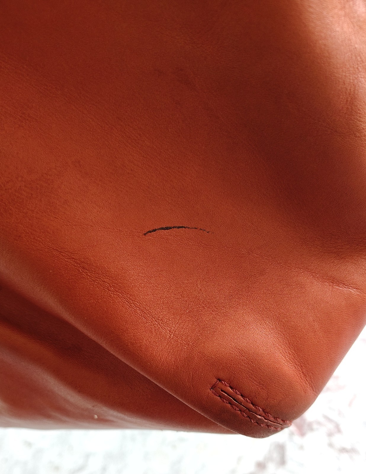 Coach LARGE F13732 Vintage Pumpkin Orange Soho Y2K Pleated Leather Shoulder Bag