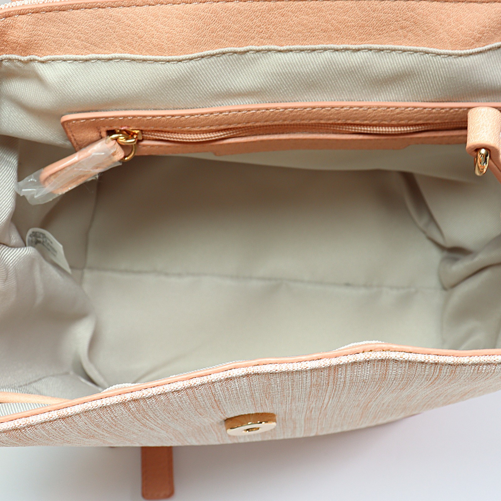 Lauren Conrad Tara Backpack Adjustable Straps Flap Closure Small Light Pink Bag