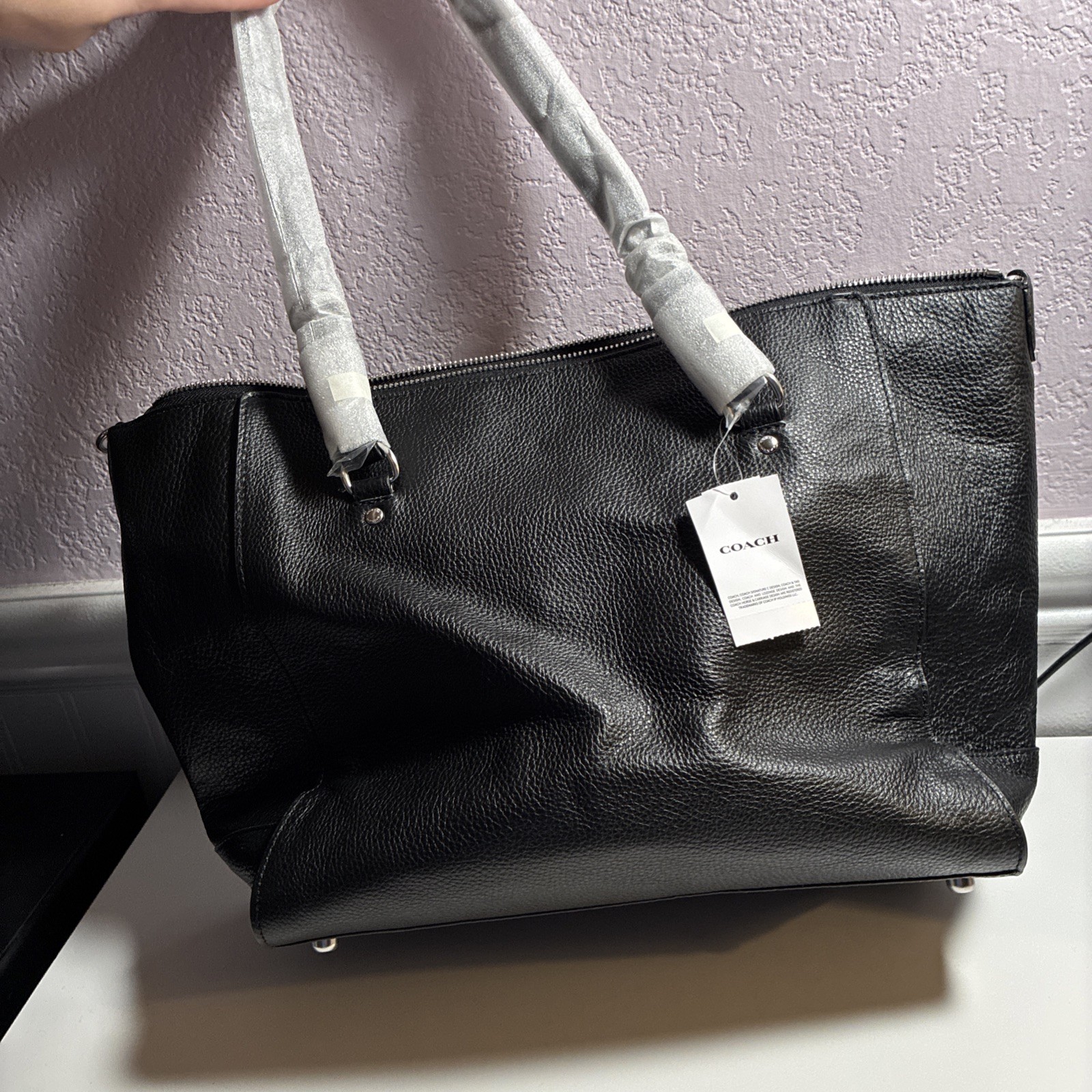 Coach Kleo Carryall Women’s Satchel Bag, Large – C5690 (Black)