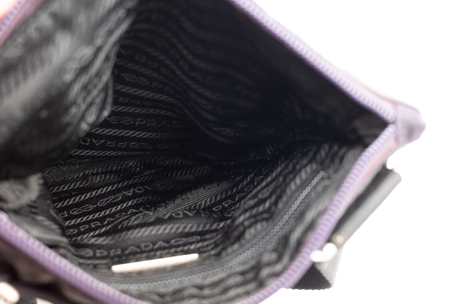 PRADA Shoulder bag crossbody nylon Purple Auth from JAPAN