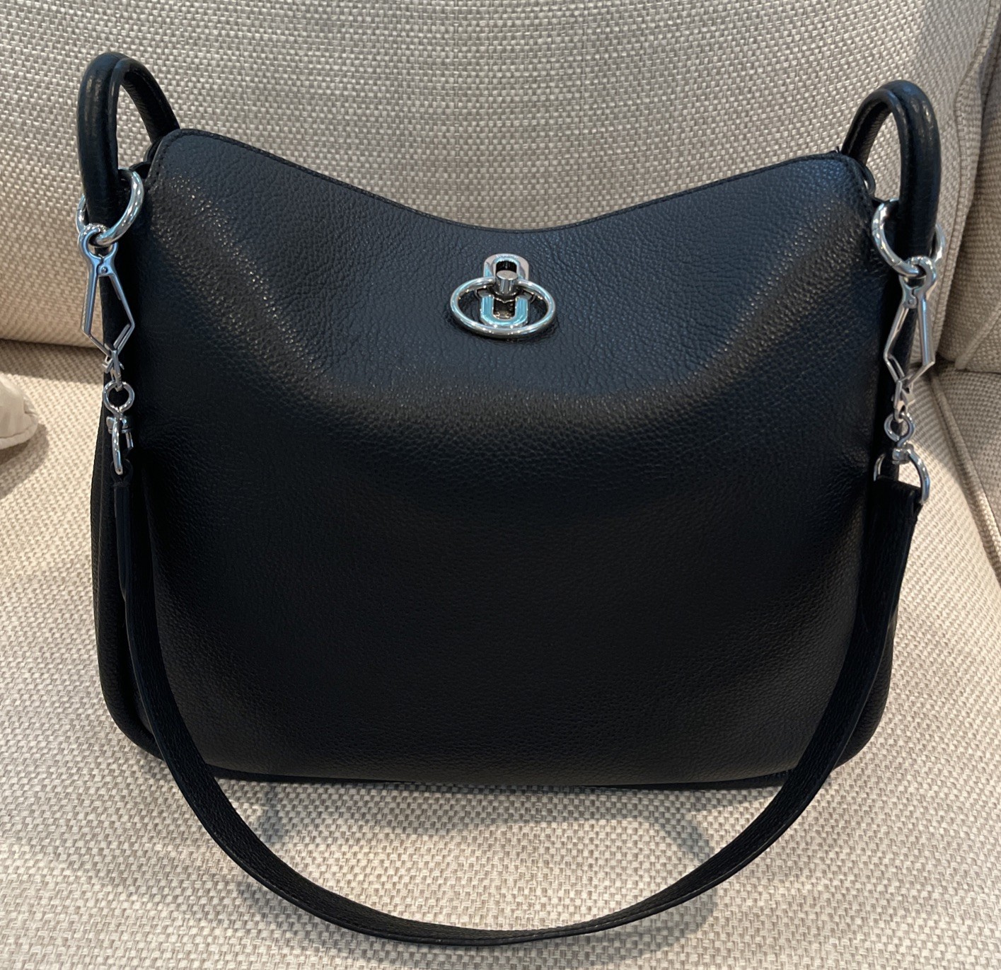 Mulberry Leighton Standard Size Classic Grain Calfskin Leather Handbag 3 Straps