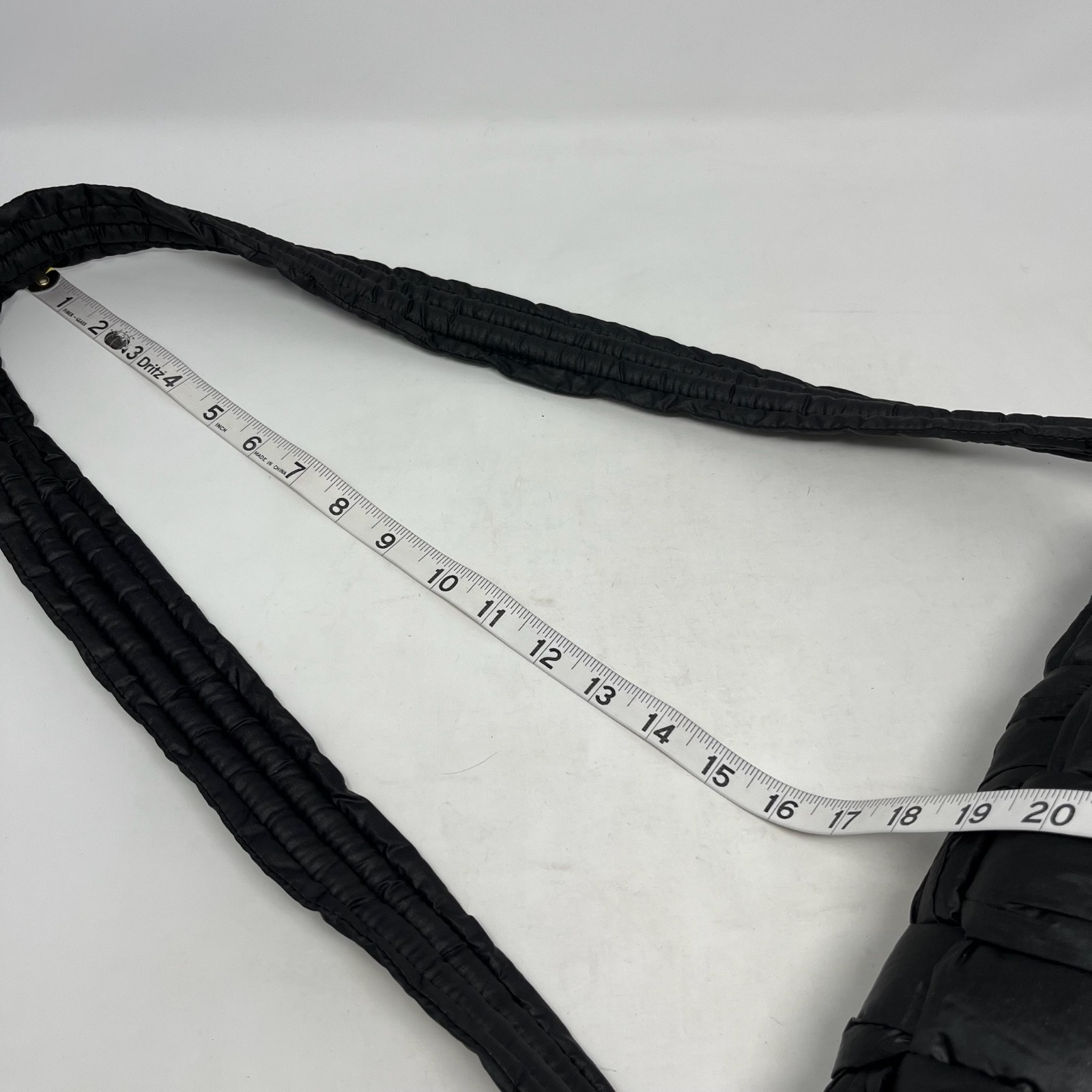Sam Edelman Black Puffer Shoulder Bag Quilted Basket Weave Slouchy Streetwear