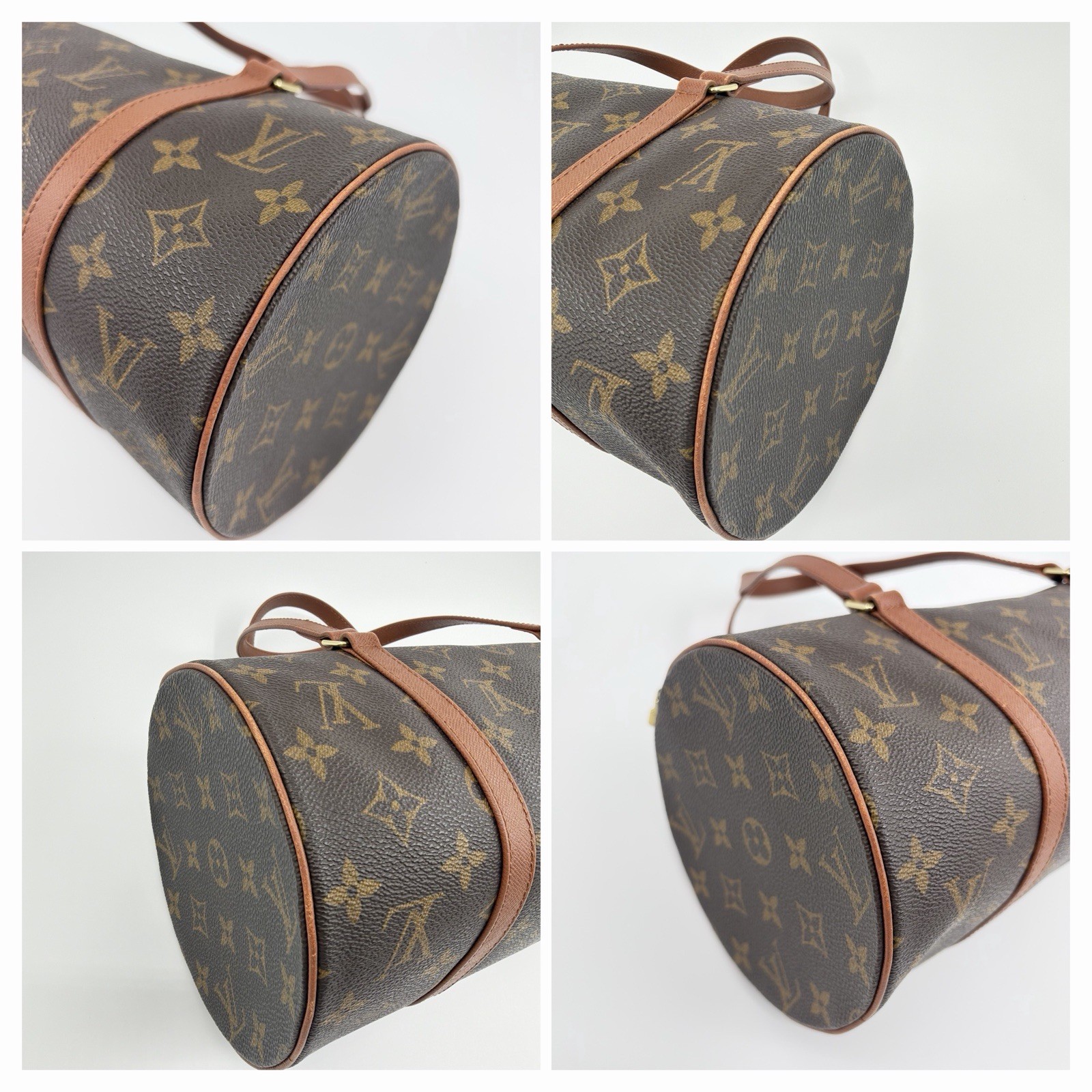 LOUIS VUITTON Papillon 30 Monogram Handbag Pouch M51365 Authentic 74