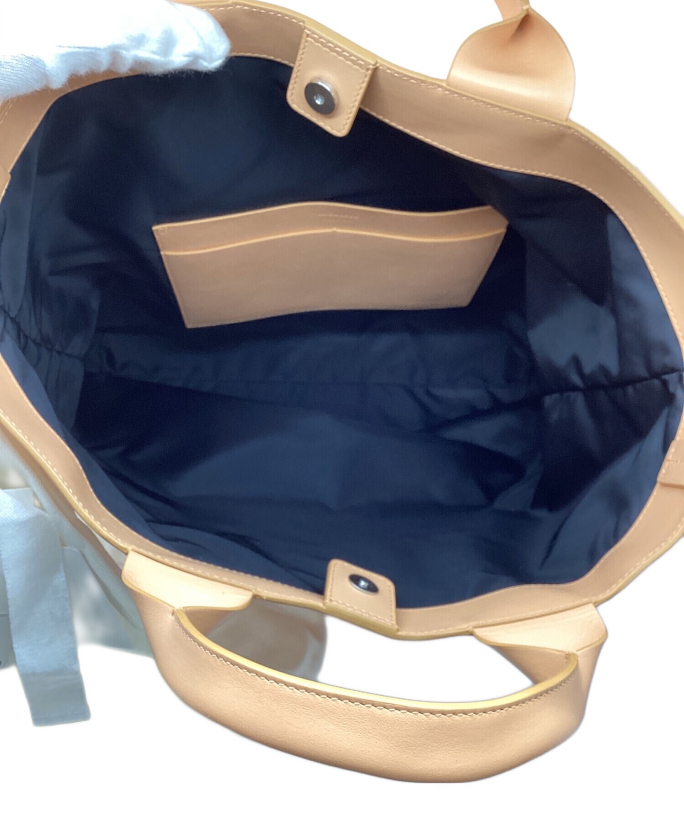 JIL SANDER Tote Bag 2 Way Beige Authentic From Japan