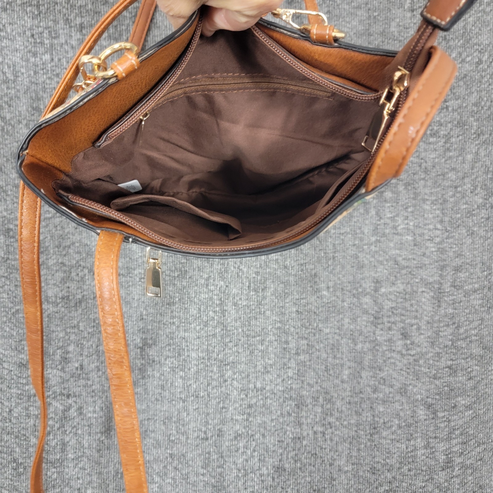 Corkcho Crossbody Shoulder Bag Brown Butterflies 100% Natural Cork From Portugal
