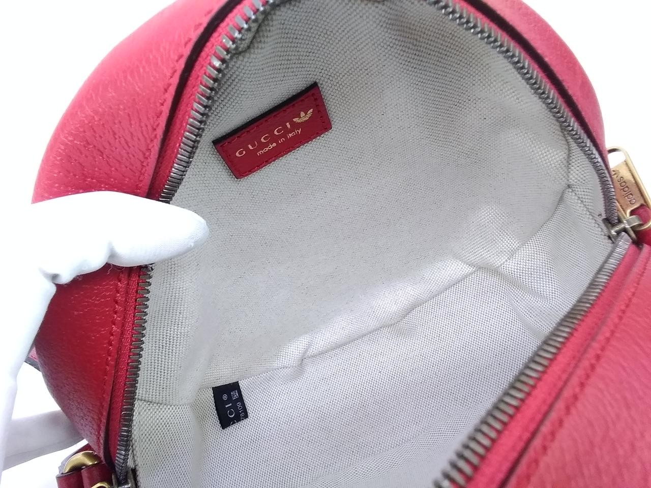 Gucci Small Shoulder Bag Leather Color Red Size Width 8.7 inches Women 99