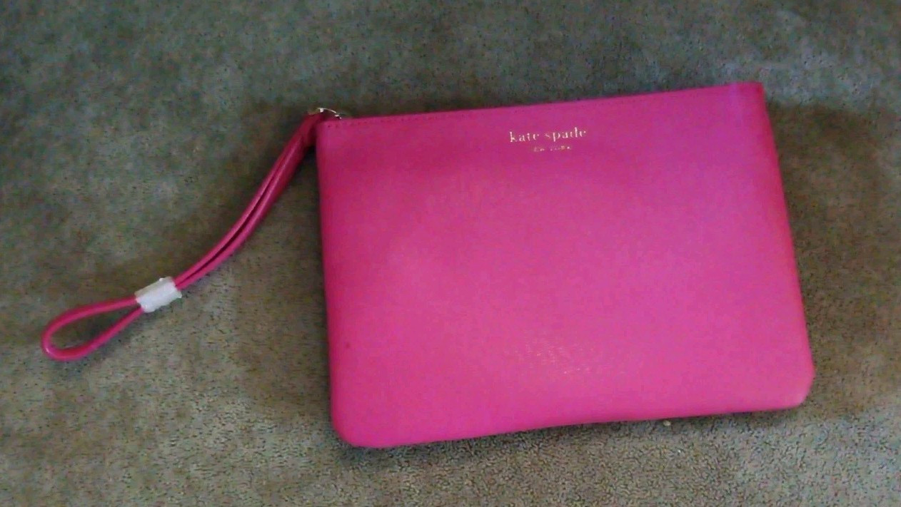 KATE SPADE Dark Magenta Hot Pink Keaton Wristlet Clutch Wallet NWT Ret $78