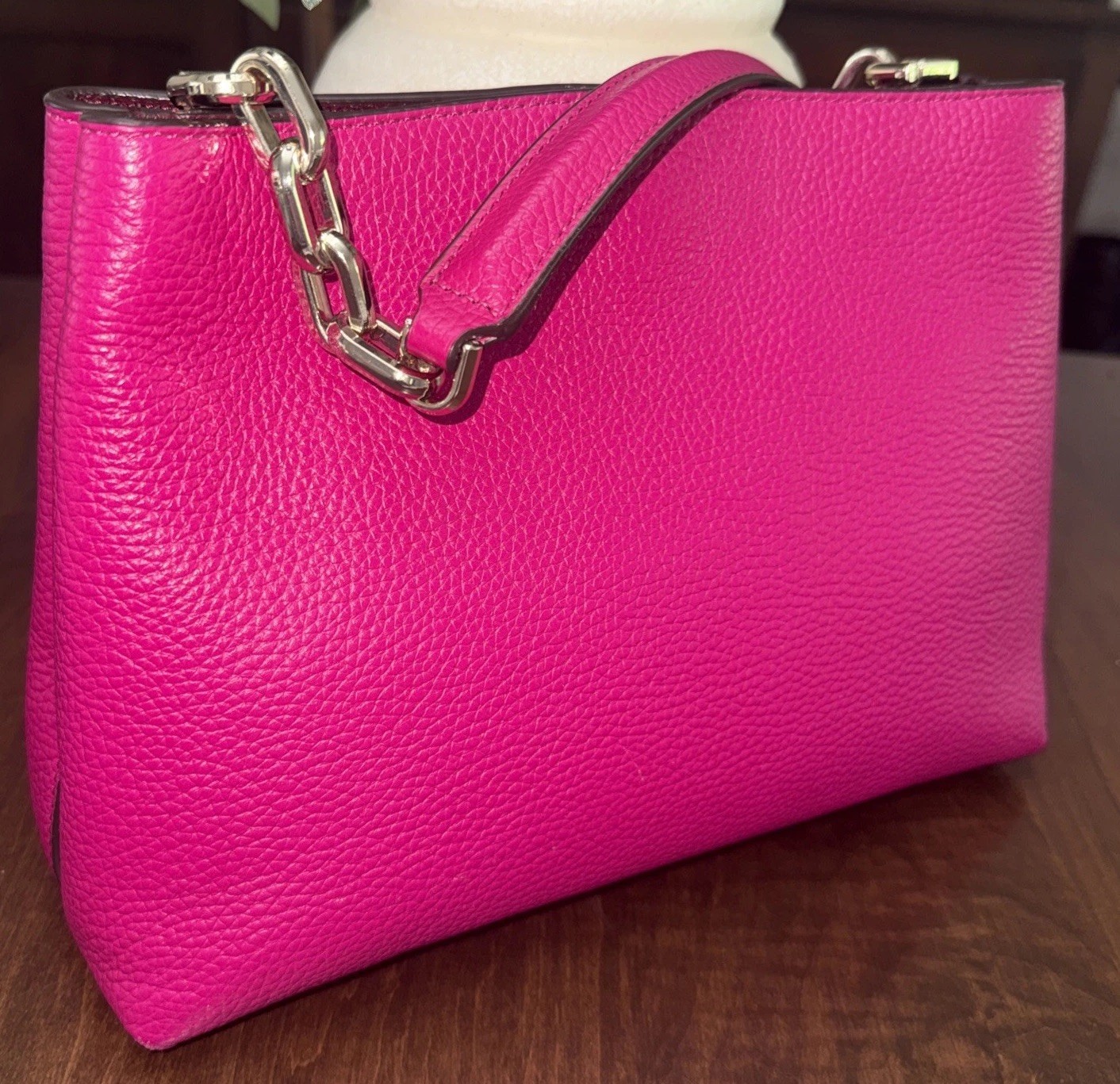 Kate Spade Aubrey Chain Top Handle Satchel Bag Magenta. All includ. No Strap.