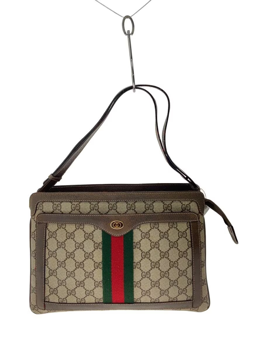 GUCCI Shoulder Bag PVC BRW All Over Pattern 41.02.013