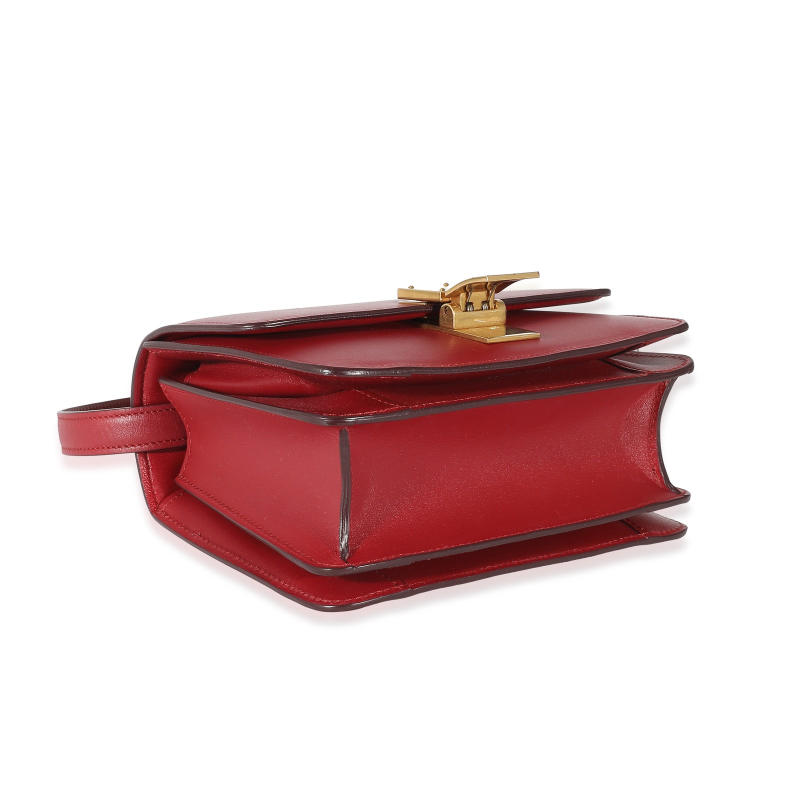 Celine Red Smooth Calfskin Small Classic Box Bag
