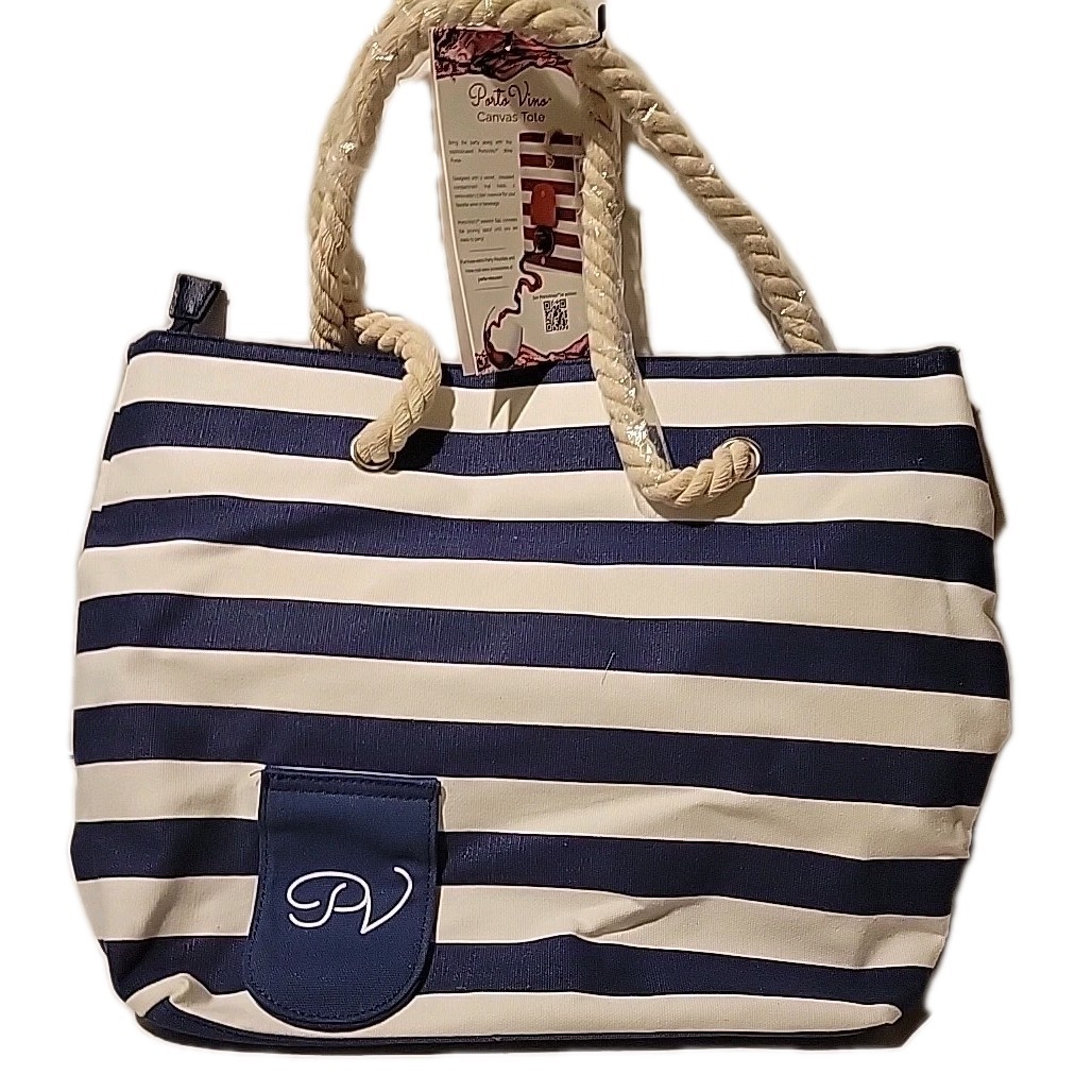 Beach Wine Purse/tote With Hidden Leakproof Insulated Compartment Hold 1.5 Liter