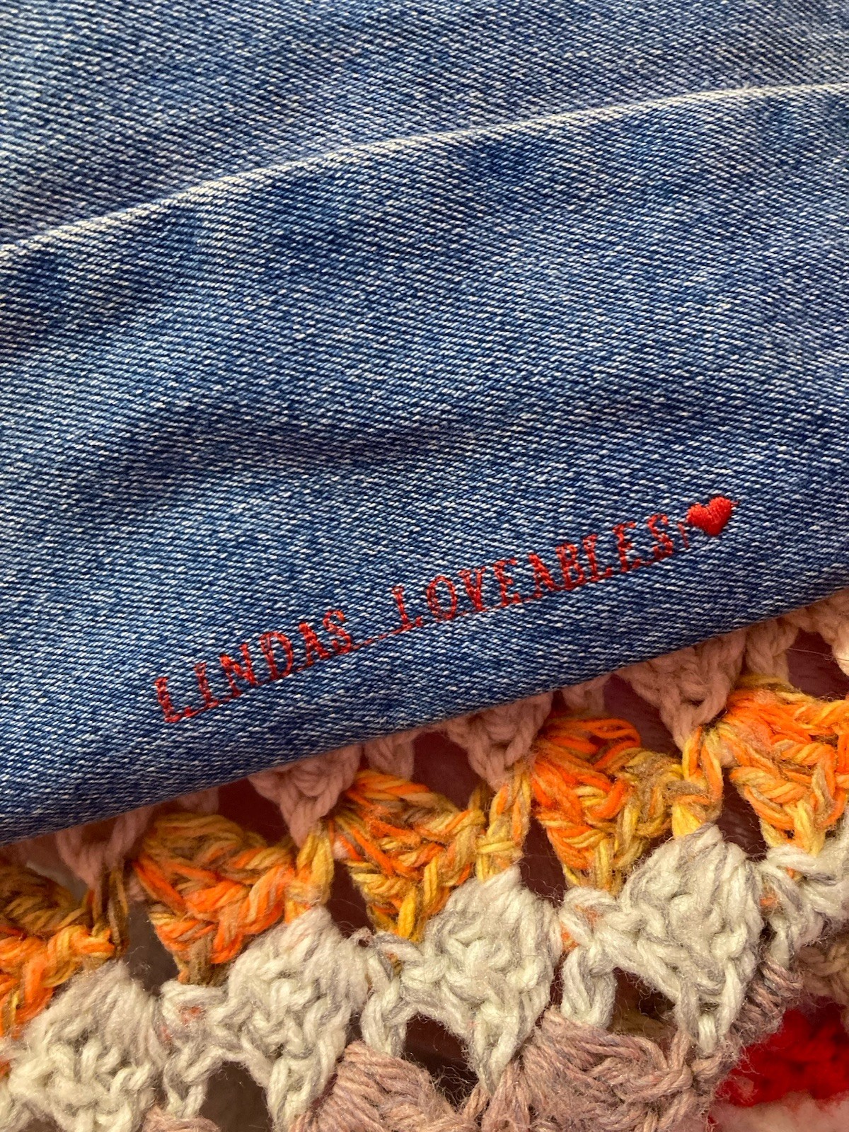 Jordache Blue Denim Shoulder Bag Embroidered Rhinestone Vintage Charm Silver Y2K