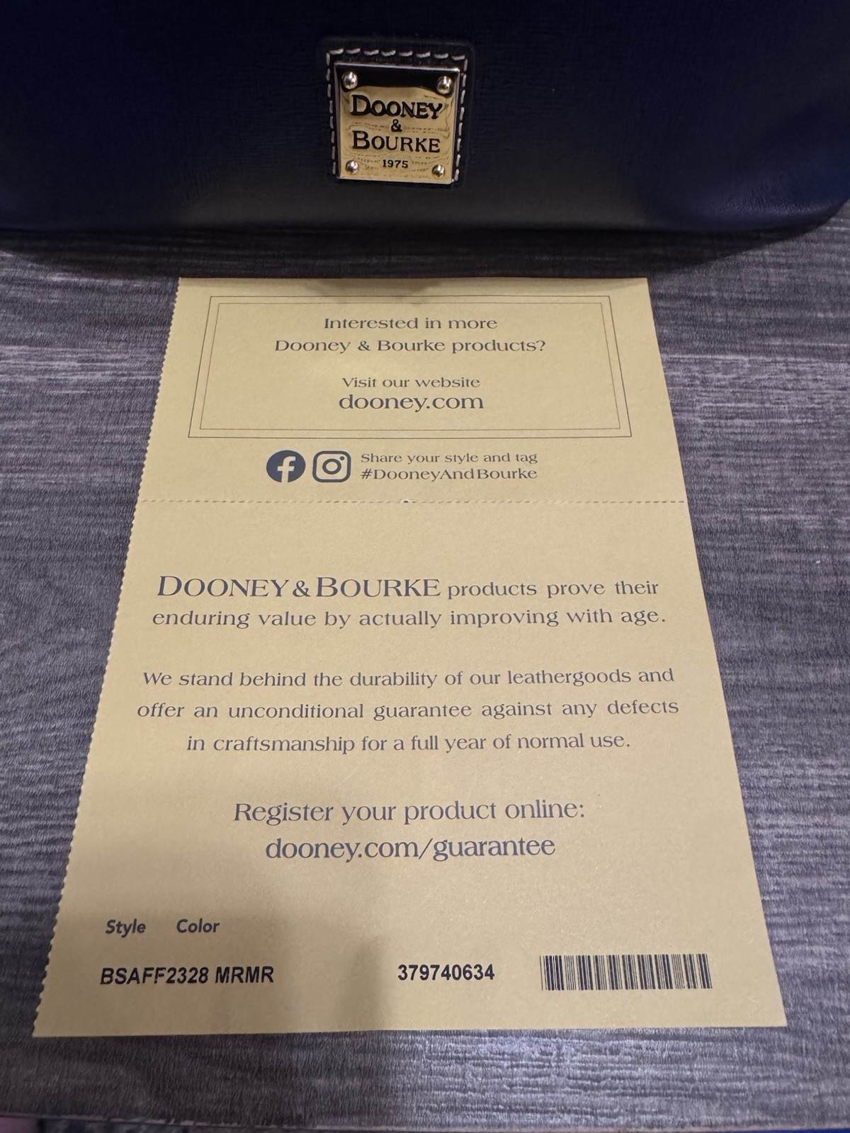 Dooney & Bourke Saffiano Editor’s Tote Deep Marine Blue Clean 11.5 inches tall