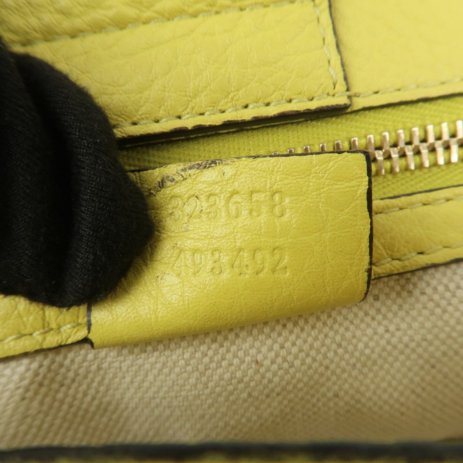 Gucci Bamboo Shopper Large Tote Bag 2WAY Hand Bag Yellow 323658 Auth Used