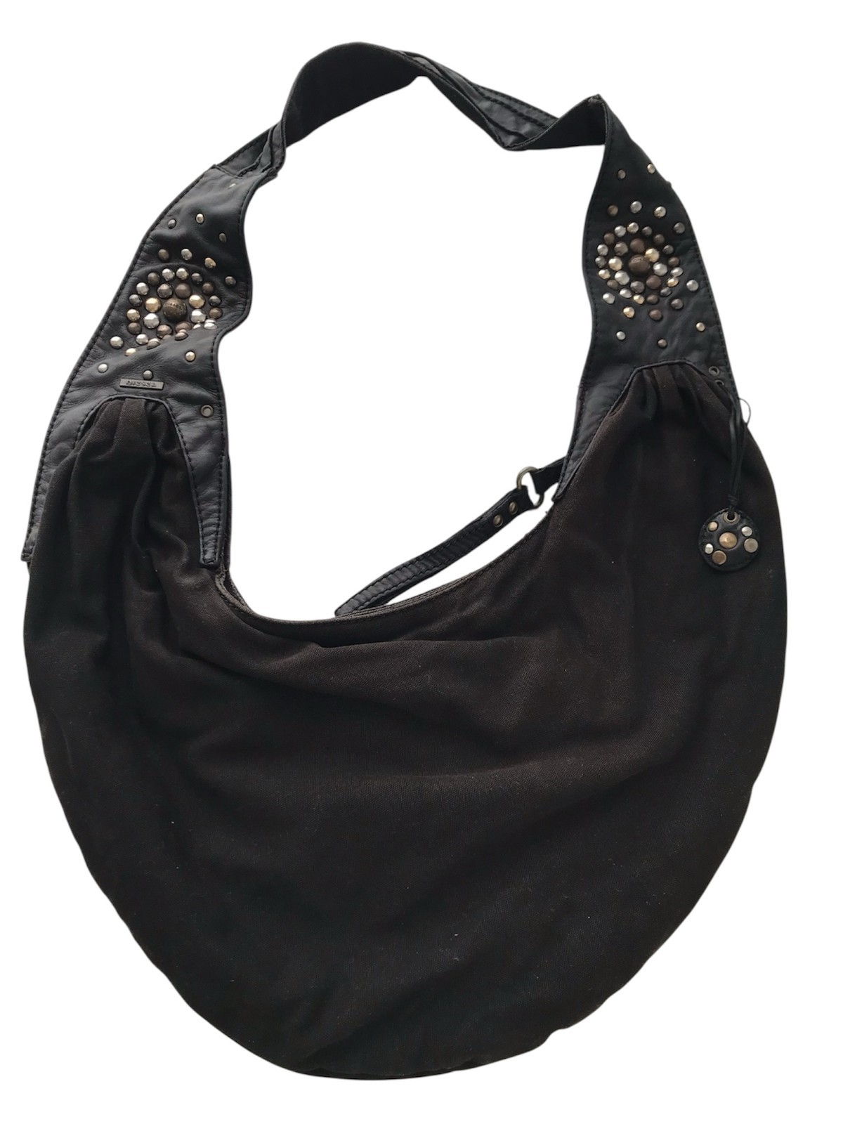 DIESEL Vintage Shoulder Bag Medieval Crescent Moon Chic Boho Goth Grunge Y2K 00s