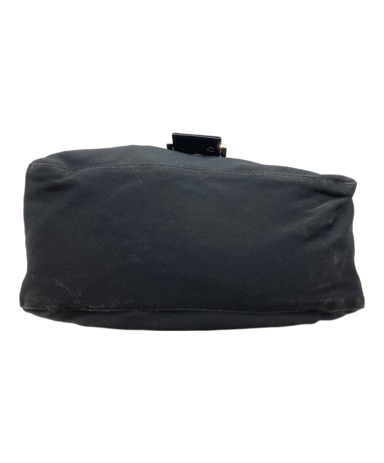FENDI Shoulder Bag Black Cotton Jersey Authentic From Japan