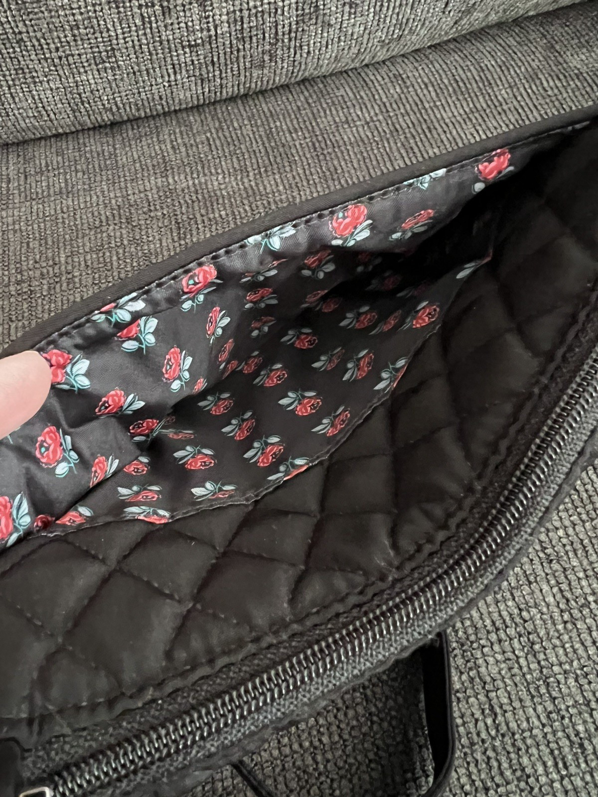 Vera Bradley RFID Little Hipster Crossbody Purse Bag Solid Black