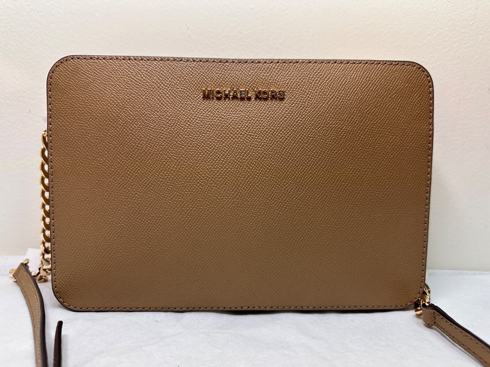 Michael Kors Jet Set Travel EW Crossgrain Leather Crossbody Bag