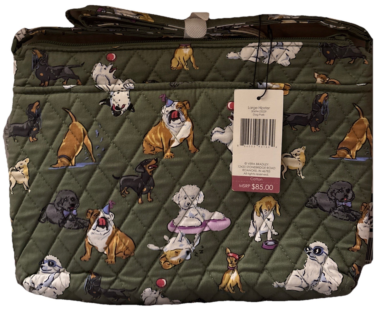 Vera Bradley DOG PARK Large Hipster Crossbody NWT Puppy … Various Patterns