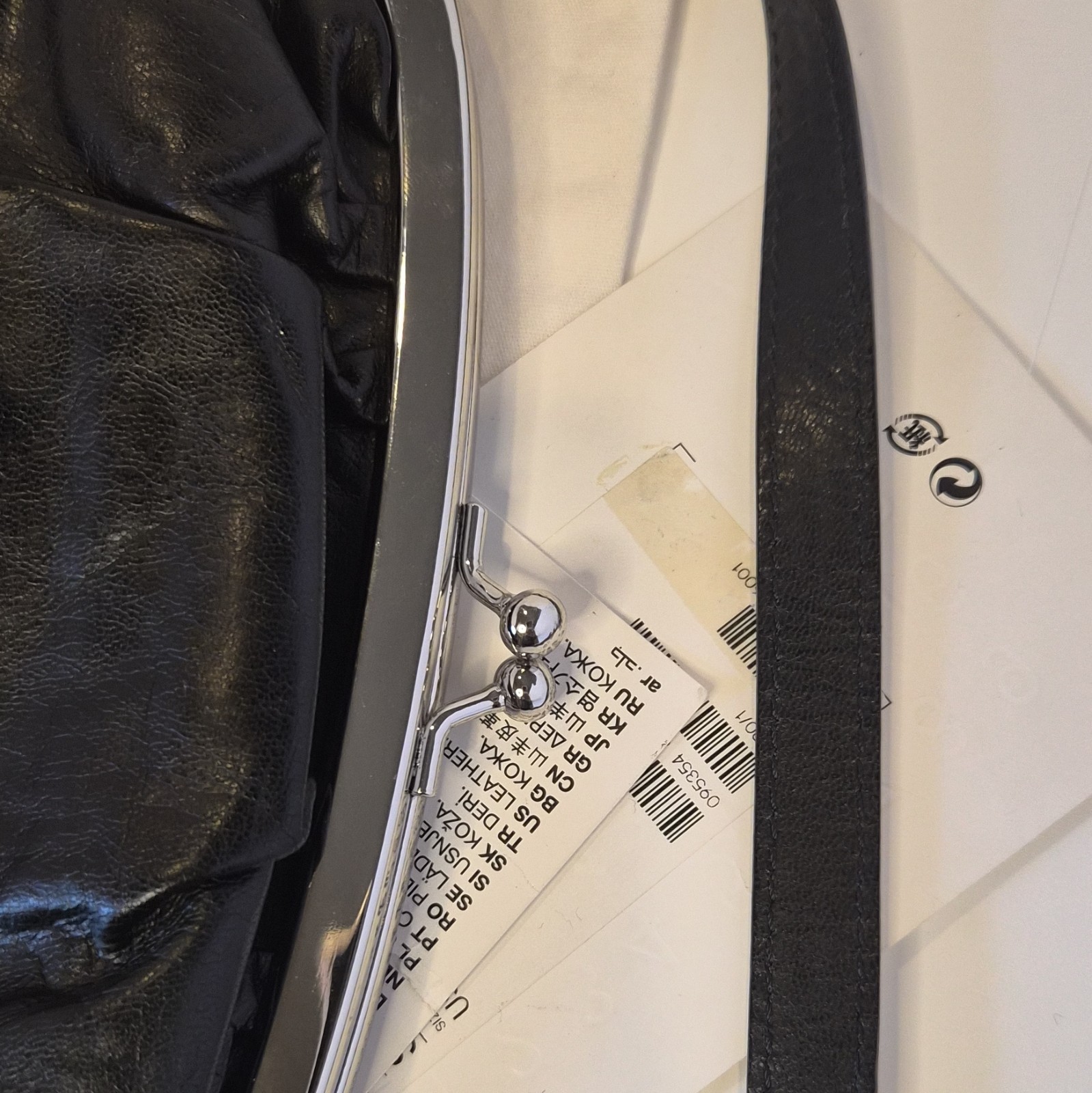 Maison Martin Margiela Re-Edition Upside-Down Black Crossbody Bag Zipper Lined