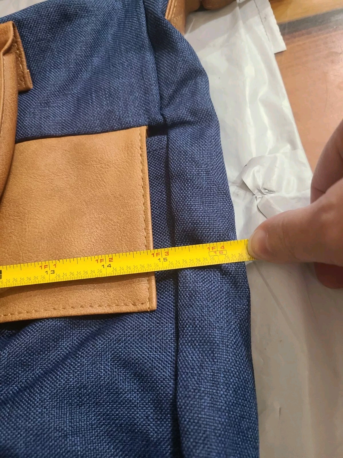 Classic Courier Shoulder Bag, Lightweight Nylon, Denim Look, 11x15x3