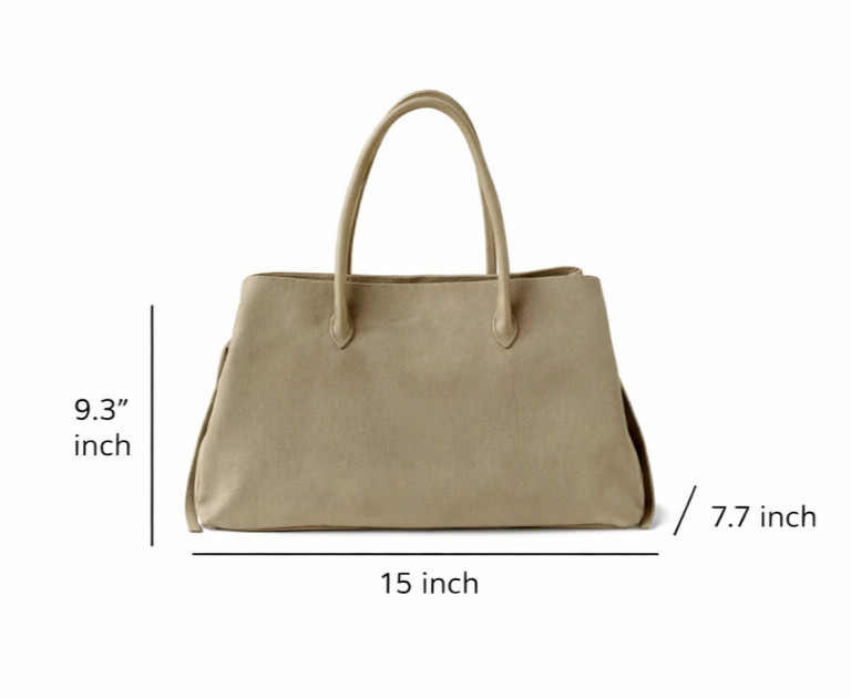 Luxury Genuine Suede Leather Large Tote Bag Women’s Cow Leather Commuter Handbag