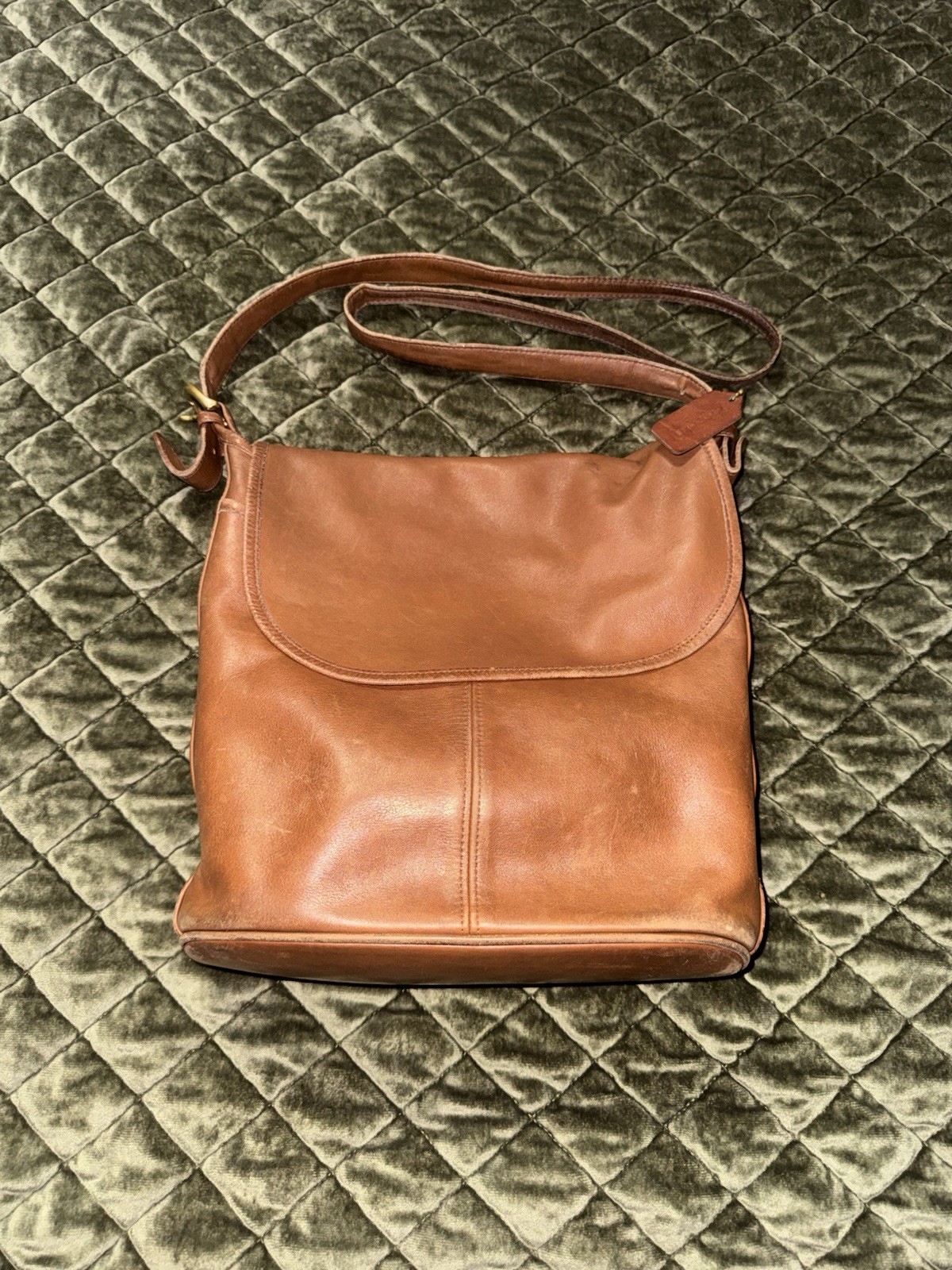 Vintage Coach Whitney Brown Leather Shoulder Bag 4115