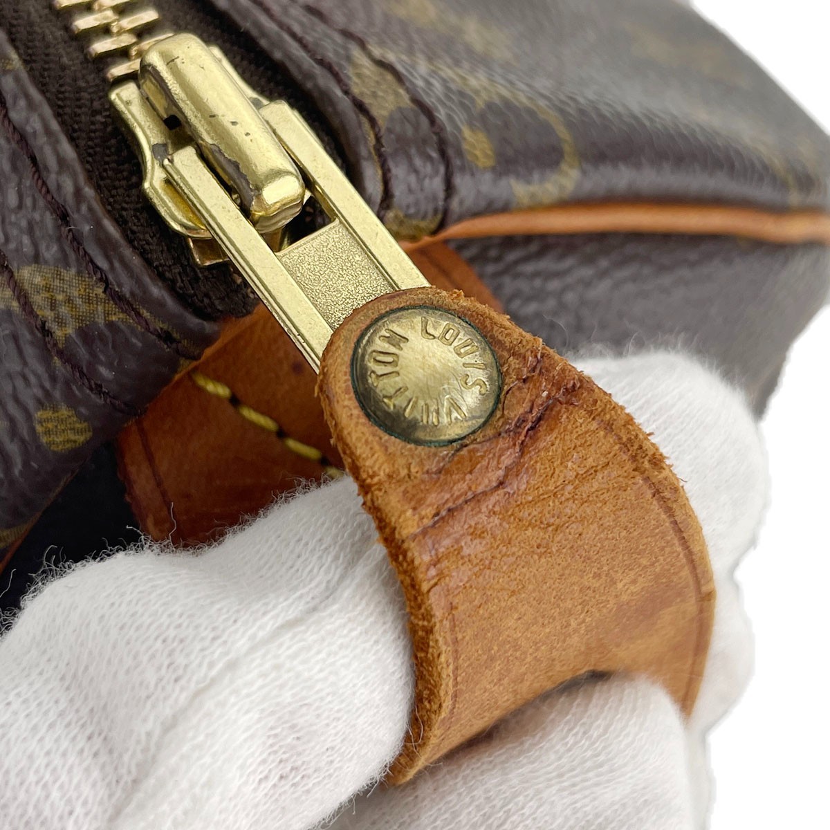 Louis Vuitton Monogram Speedy 25 Leather Fabric Brown Handbag 4512