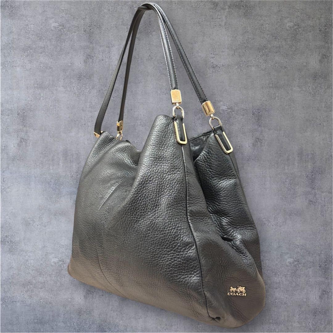 Coach One Shoulder Bag Real Leather Y2K