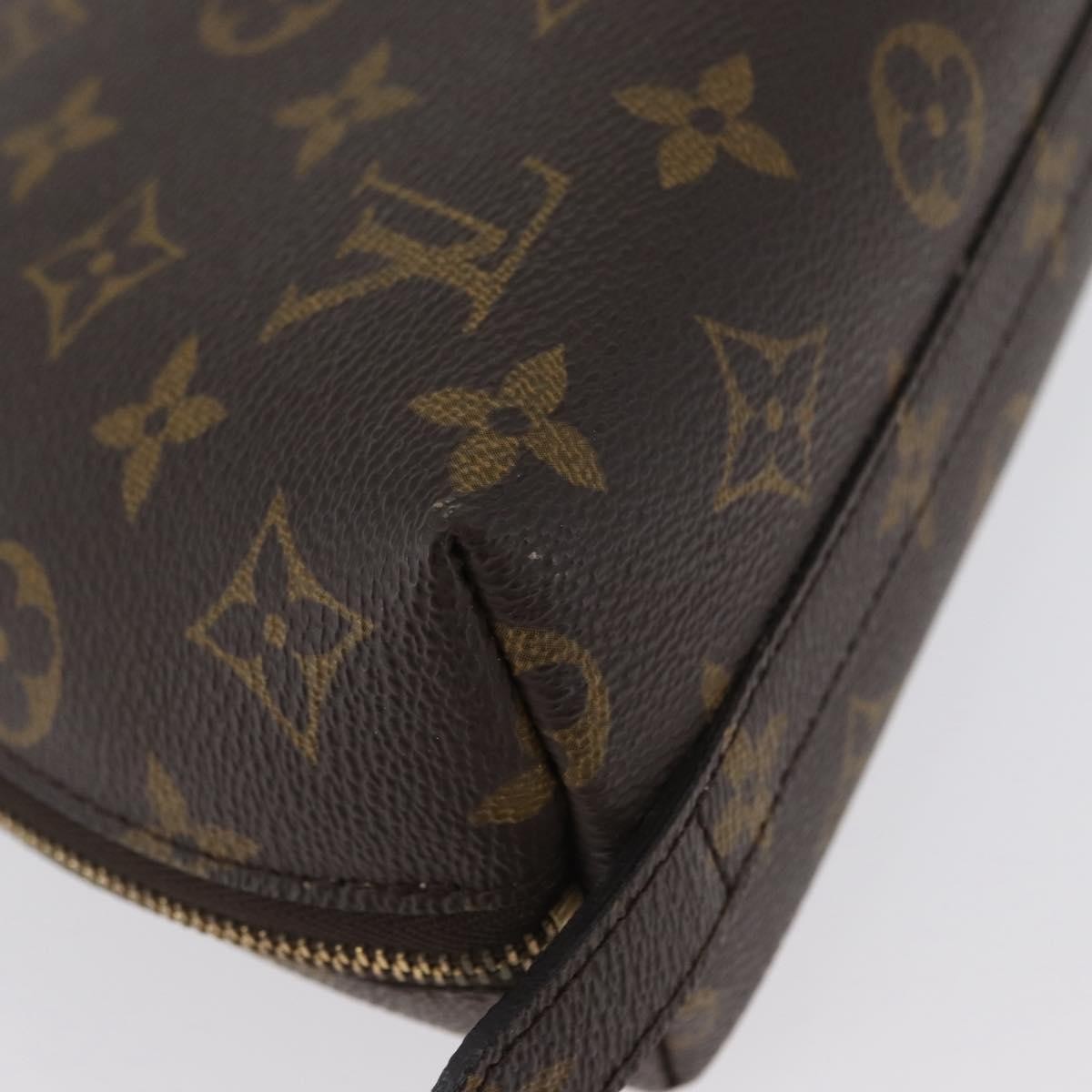 LOUIS VUITTON Monogram Trousse Demi Ronde Cosmetic Pouch M47520 LV Auth BA10964