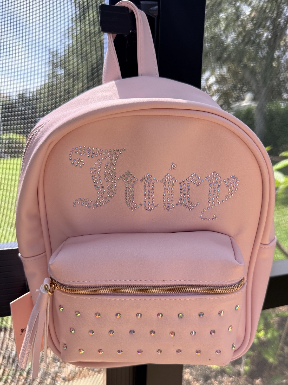 New Juicy Couture Pink Backpack NWTs Very Cute Rhinestones