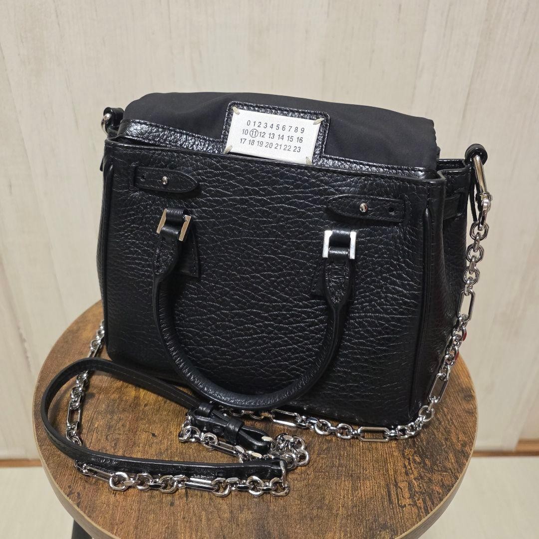 Maison Margiela 5AC Mini 2-Way Shoulder Bag, Black #QYL91P