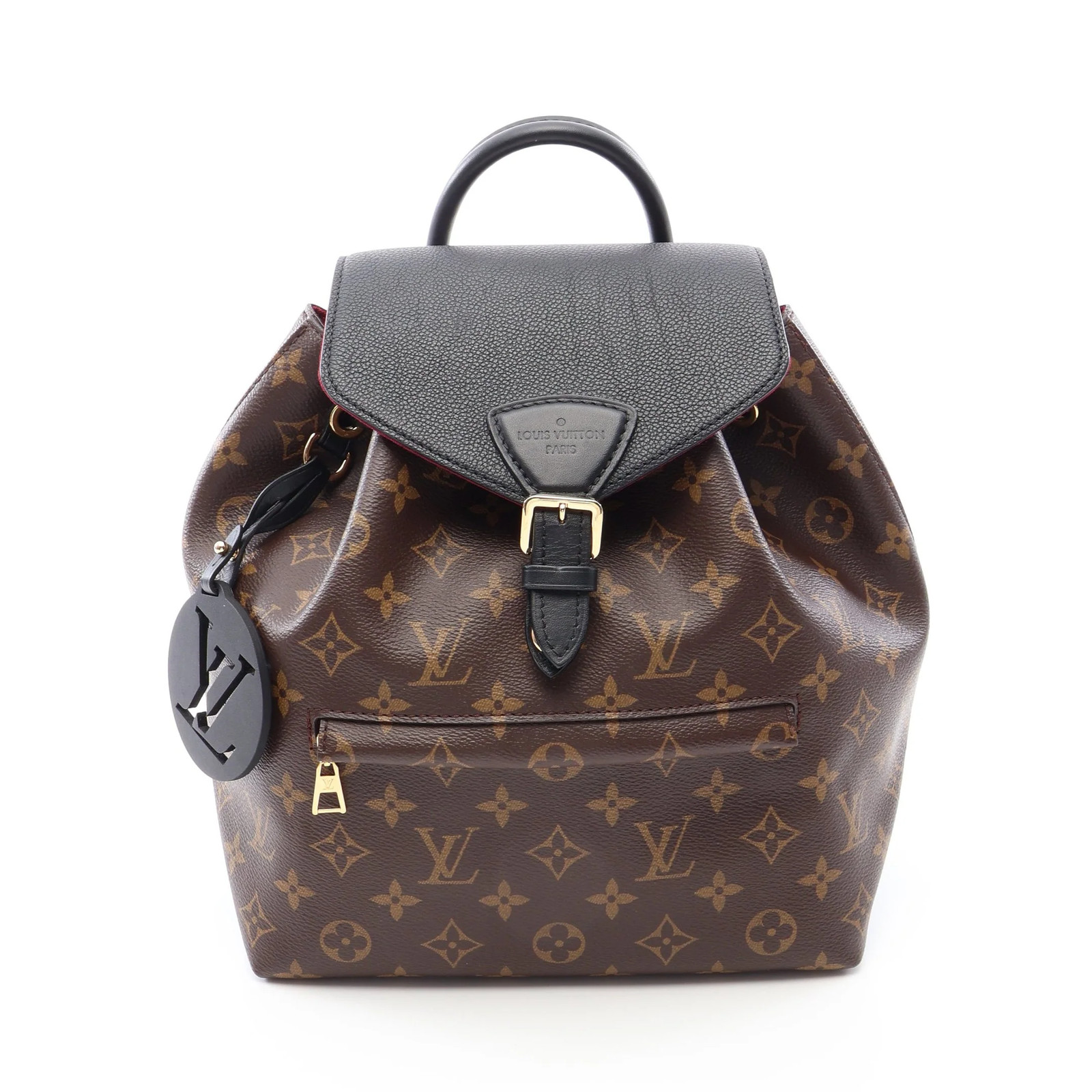 Louis Vuitton Montsouris NM PM Backpack Black PVC Monogram Women’s #RCB15321
