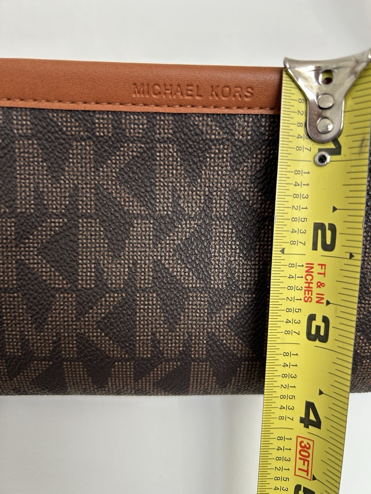 Michael Kors MK Signature Logo Belt Bag Pouch Fanny Pack Brown