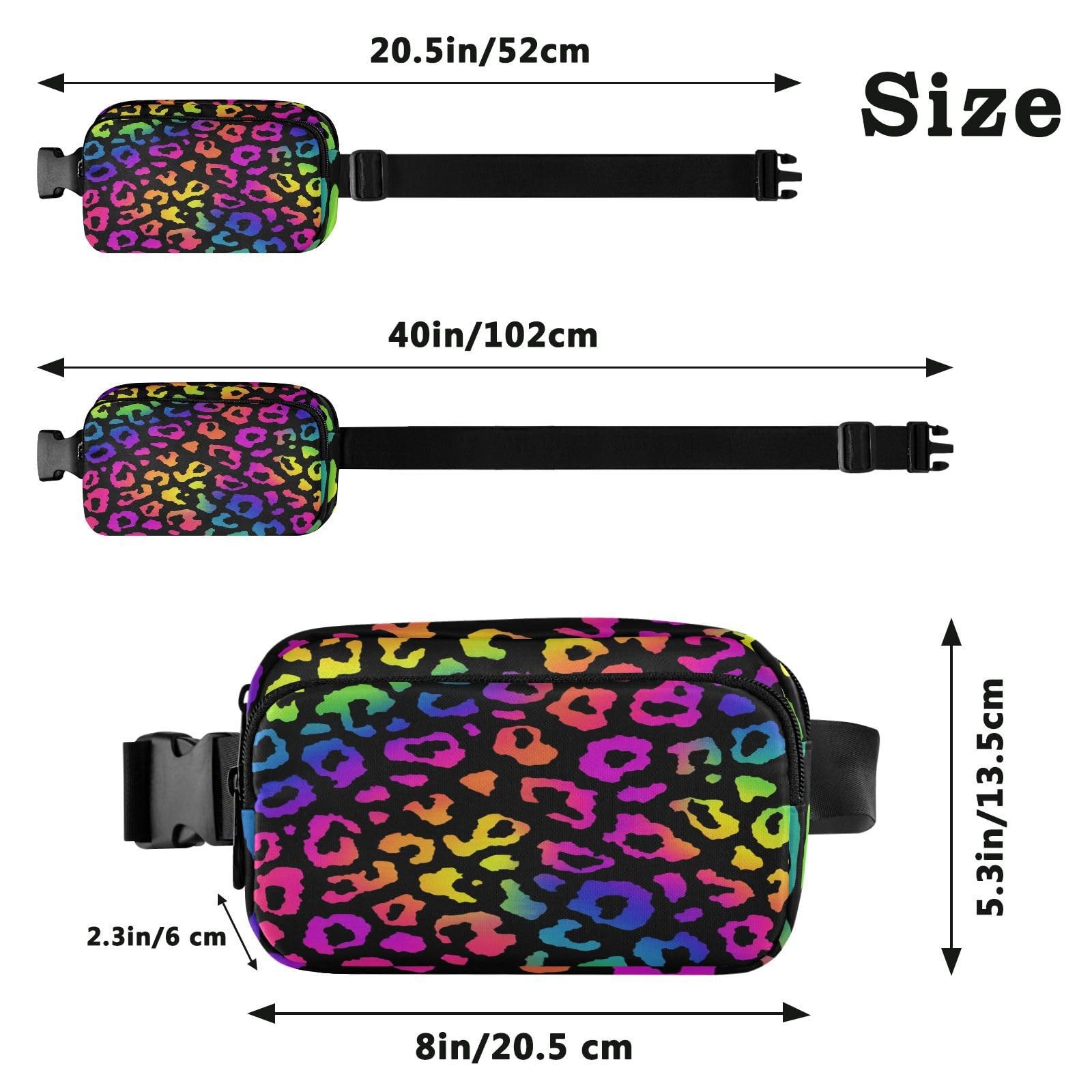 Leopard Print Belt Bag Fanny Pack Crossbody Travel Waist Pouch