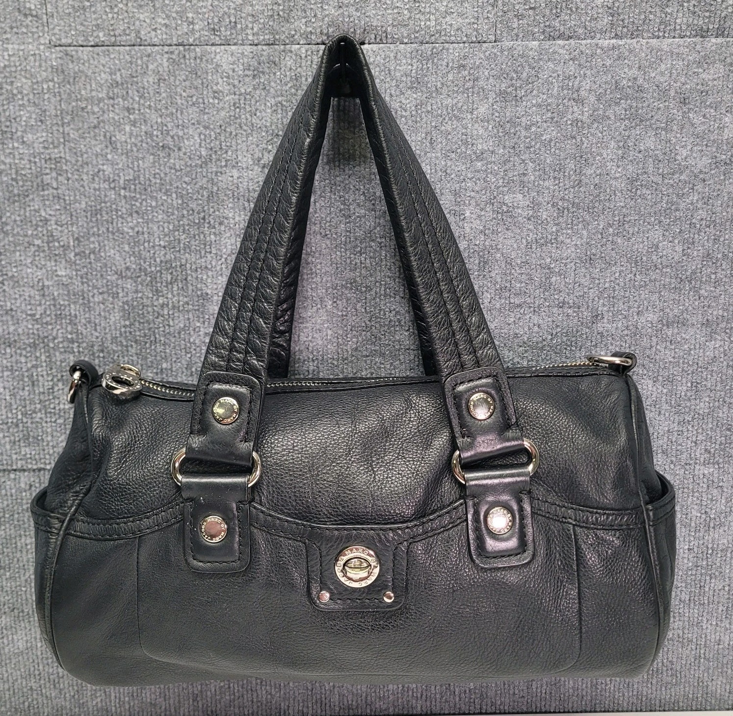 Vintage MARC By MARC JACOBS Totally TurnLock Satchel bag Y2K Black Leather
