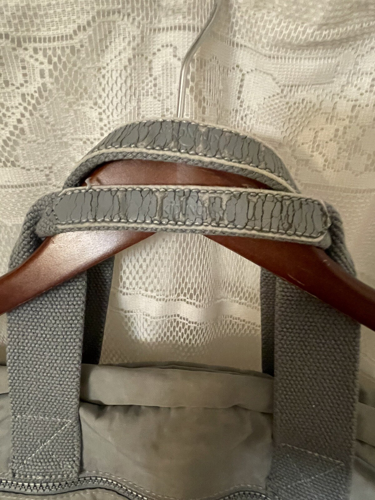 Kipling Kenzie Shoulder Bag Adjustable Strap Gorilla Key Charm – Gray