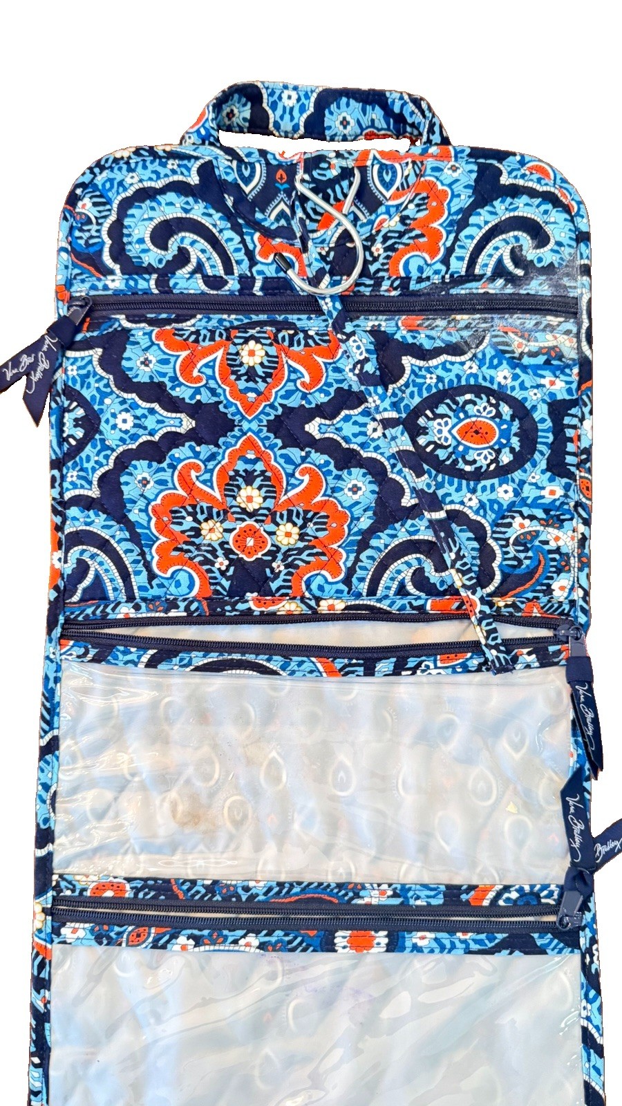 Retired Vera Bradley Blue Orange Paisley Marrakech Hanging Organizer