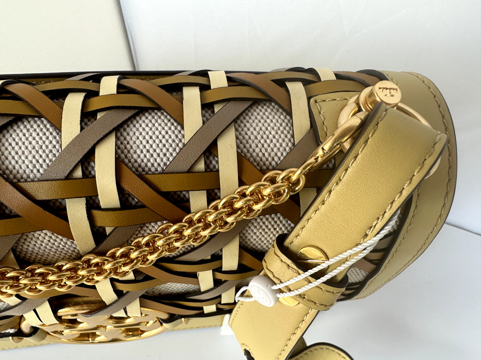 New Tory Burch Women’s Bag Miller Basketweave Shoulder Handbag