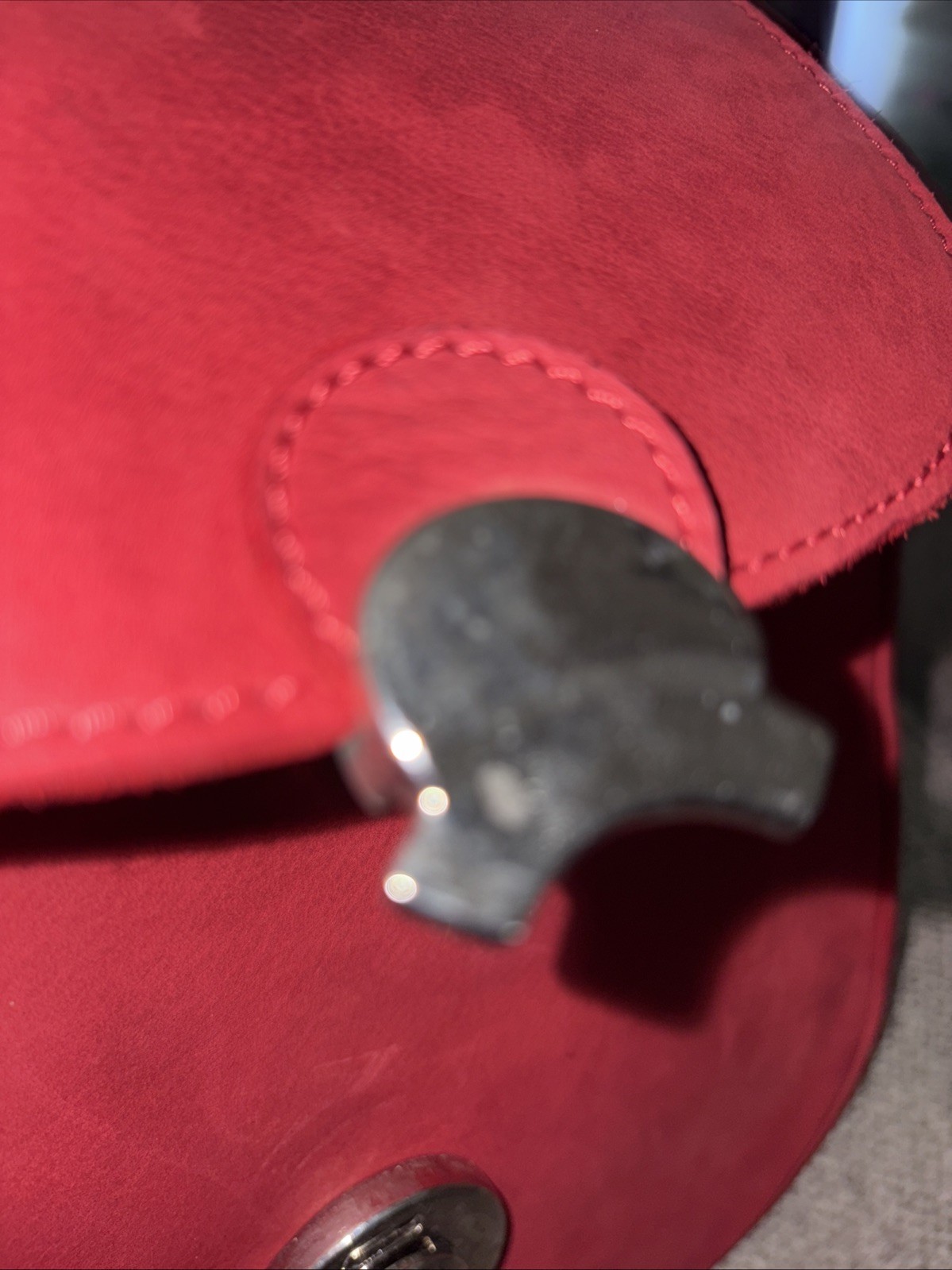 Carlo Cecchini Roma Hand Made Italy Red Long Beach Genuine Suede Leather