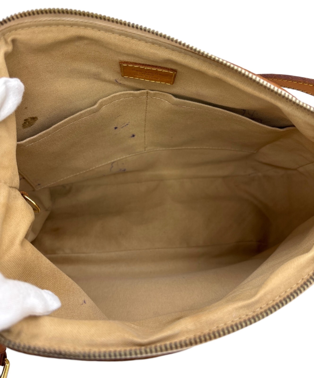 LOUIS VUITTON Shoulder bag Damier Azur Canvas Beige Authentic From Japan